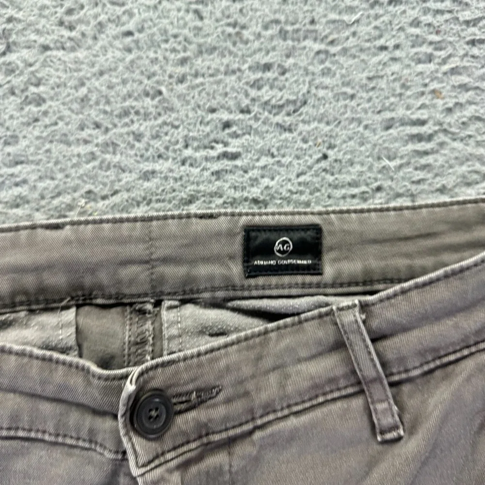 AG Adriano Goldschmied Pant Mens 34x34 Gray Cotton Chino Straight Preppy Career